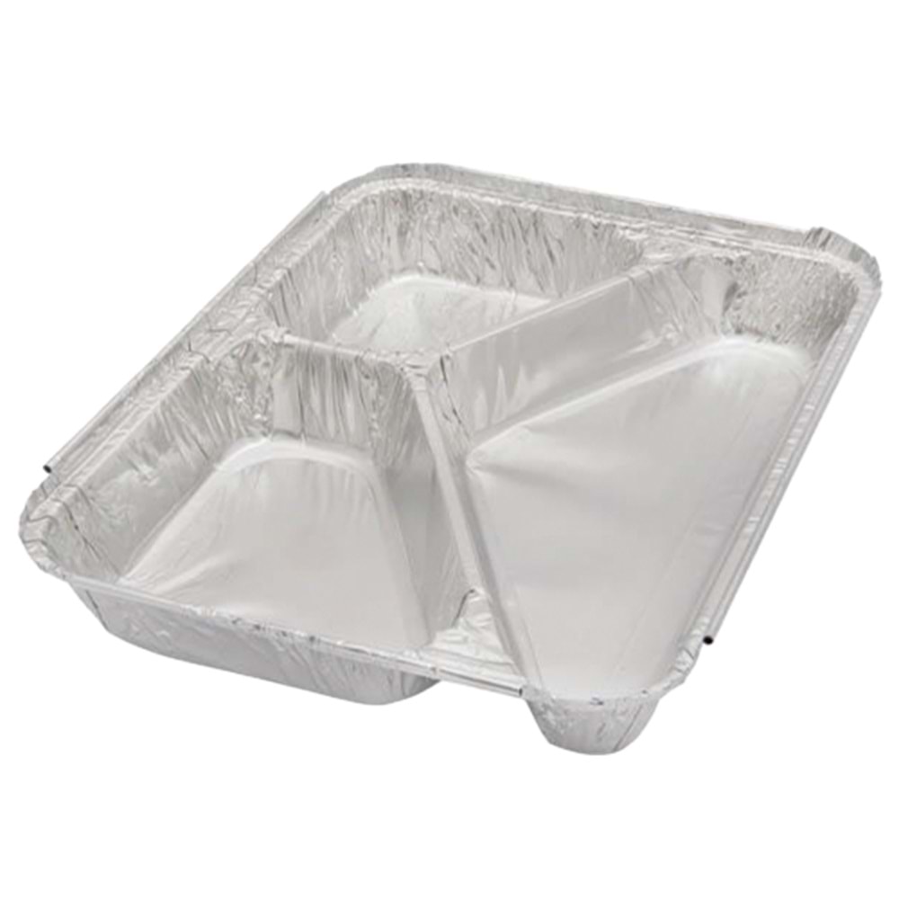 3 GÖZLÜ ALÜNMİNYUM KAP(100 LÜ)