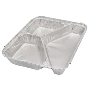 3 GÖZLÜ ALÜNMİNYUM KAP(100 LÜ)